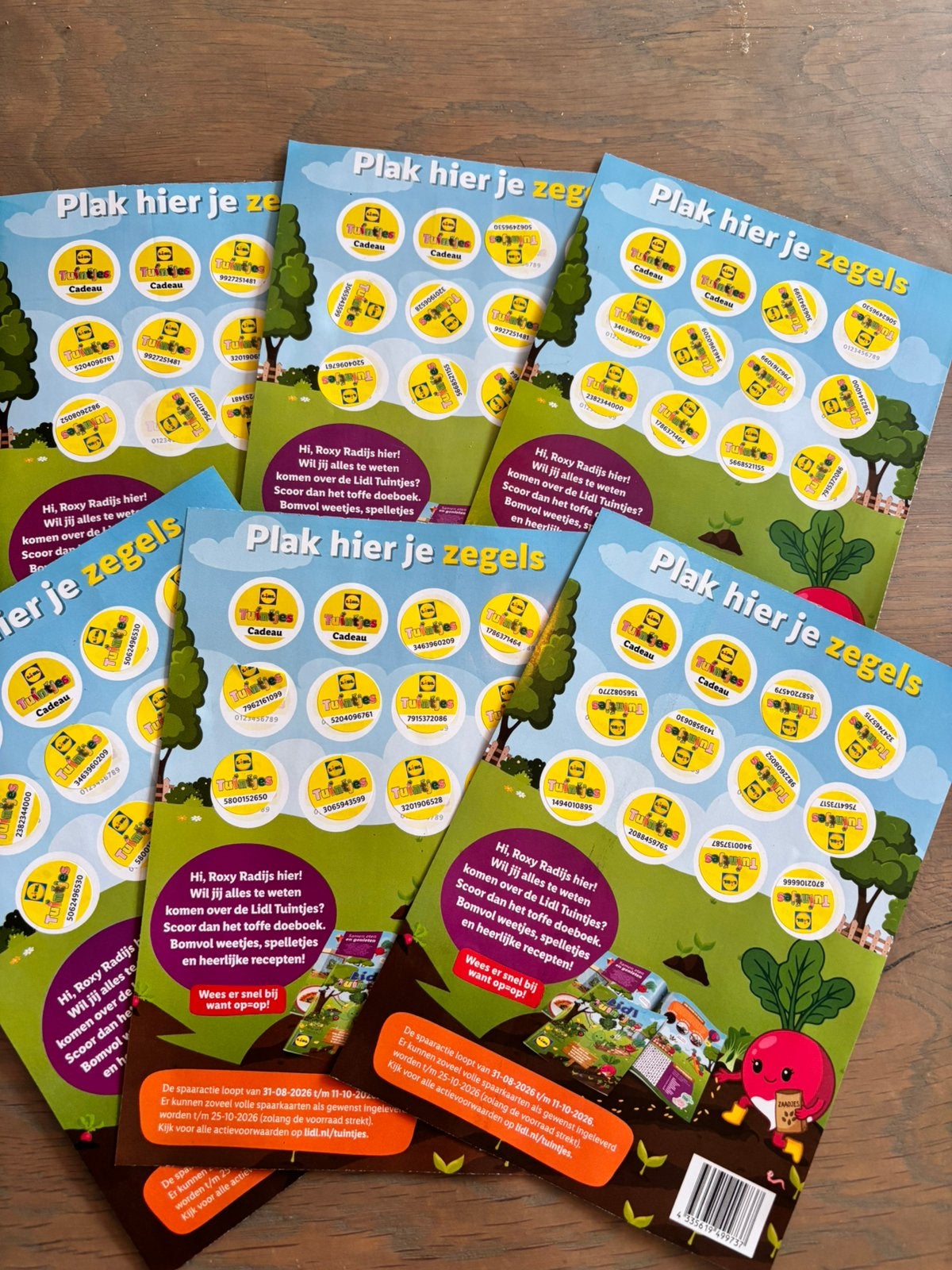 Lidl tuintjes: 6 volle spaarkaarten - voor de complete set, Lidl, Ophalen of Verzenden