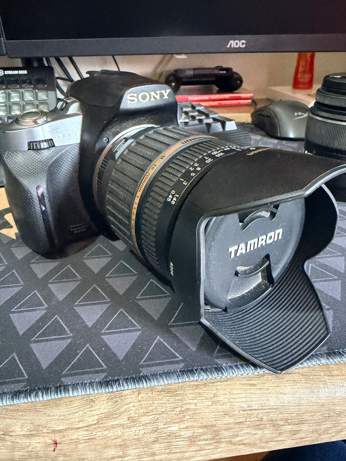 Sony Alpha A330 DSLR Camera met Tamron 18-200mm lens, Audio, Tv en Foto, Gebruikt, Spiegelreflex, Accu, Sony