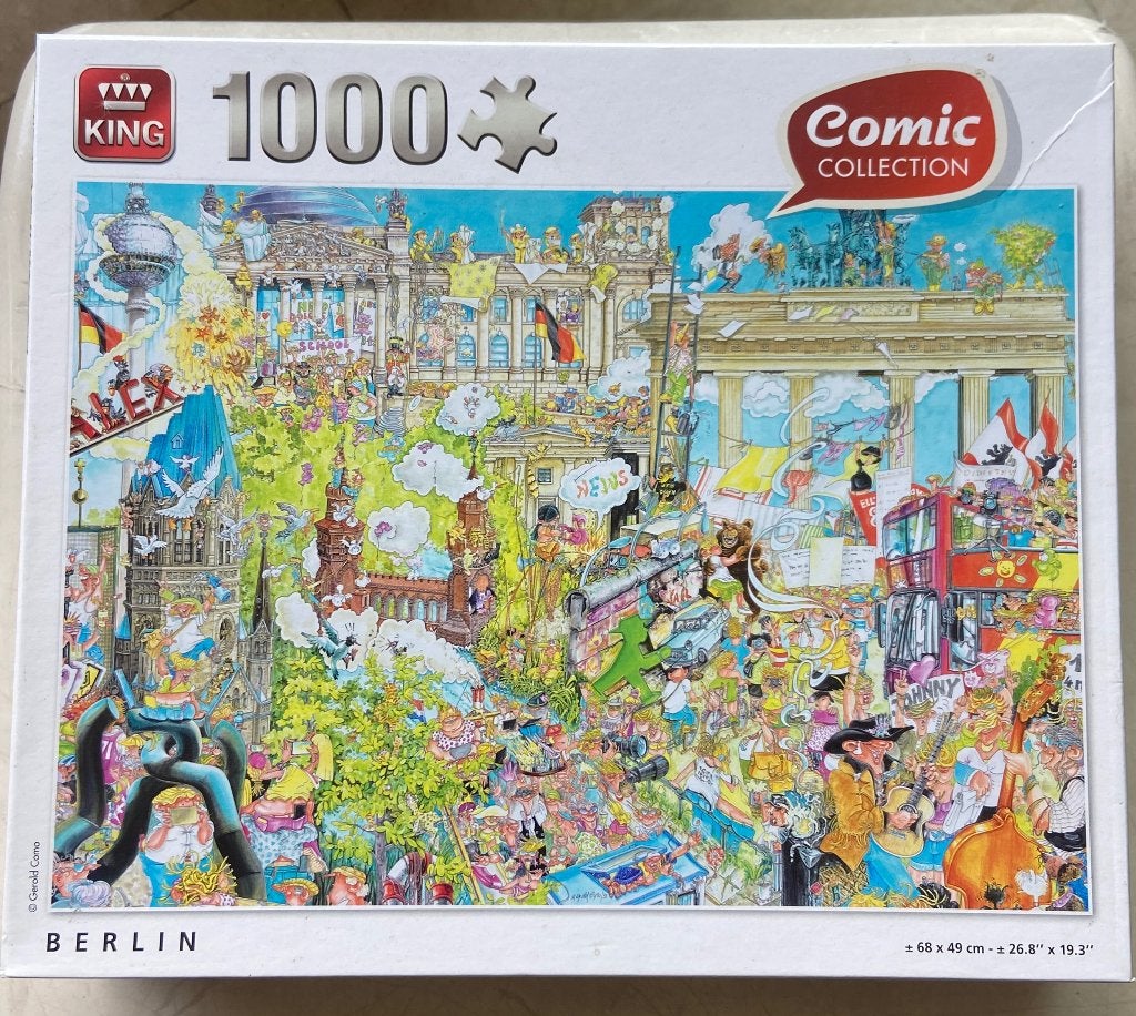 Puzzel van 1000 stukjes in doos, Ophalen, 500 t/m 1500 stukjes, Zo goed als nieuw, Legpuzzel