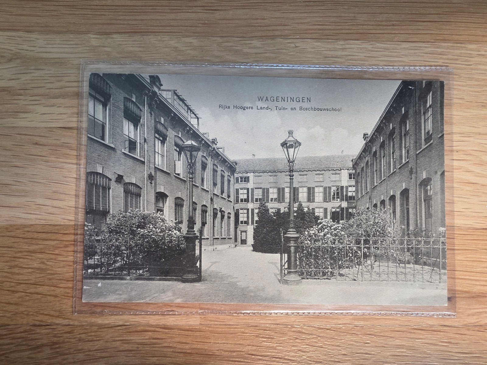 Oude Ansichtkaart Wageningen Rijks Hoogere Landbouw School, Ophalen of Verzenden, Voor 1920, Gelopen, Gelderland