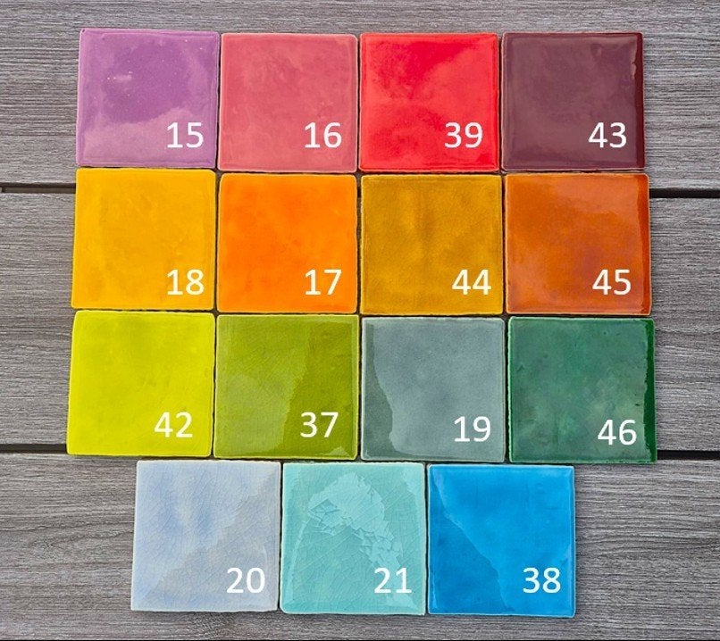 Veel kleuren blanco tegeltjes 10x10cm BUNDELKORTING, Ophalen of Verzenden, Nieuw