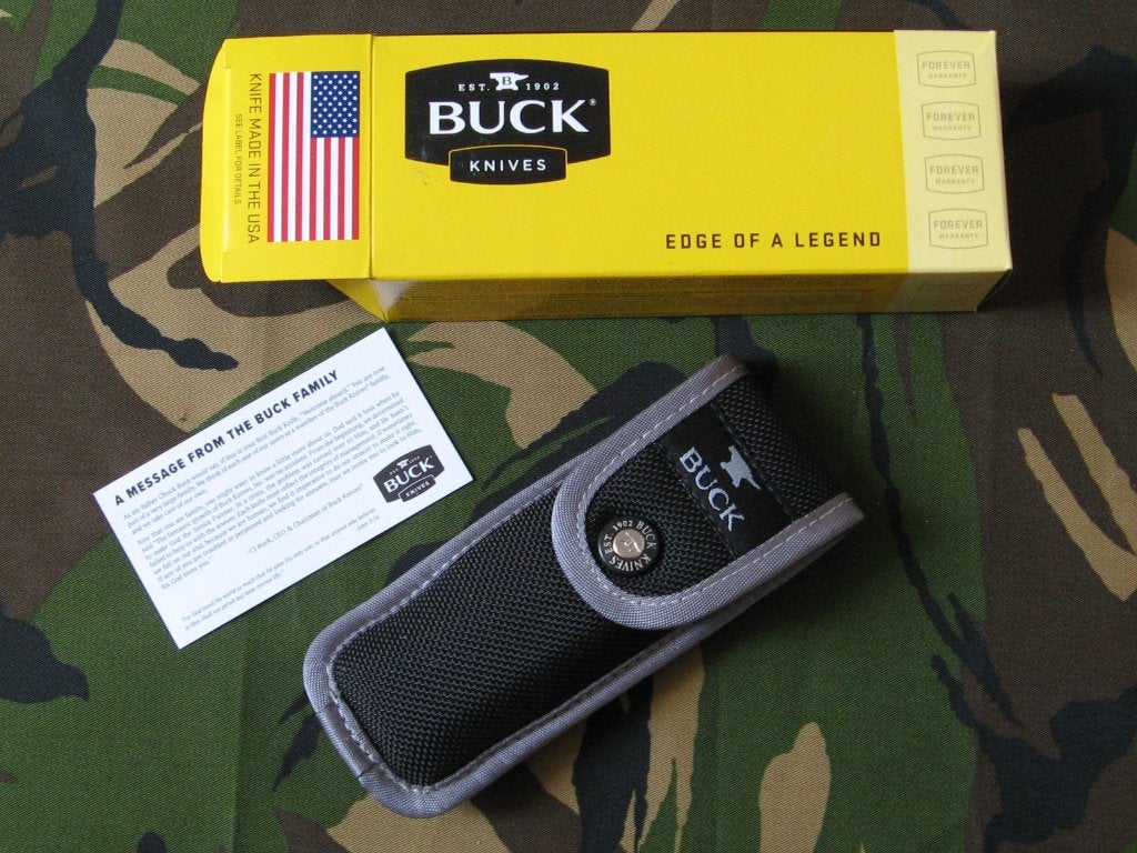 Zakmes Bucklite III + Foudraal - EDC Mes Backpack, Ophalen of Verzenden, Nieuw