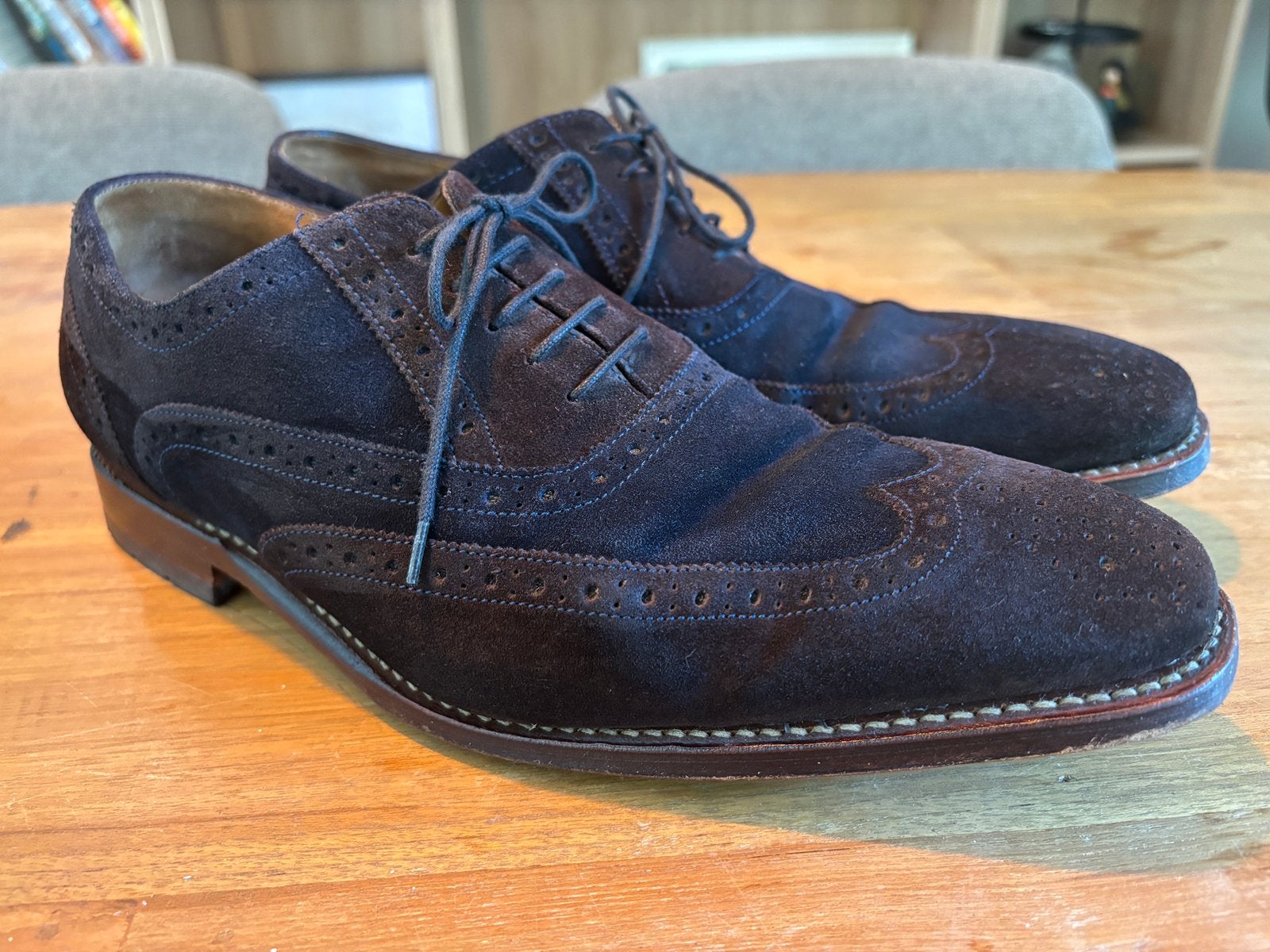 suède brogues van Floris van Bommel herenschoenen mt8(42)H, Kleding | Heren, Ophalen of Verzenden, Zo goed als nieuw, Overige kleuren
