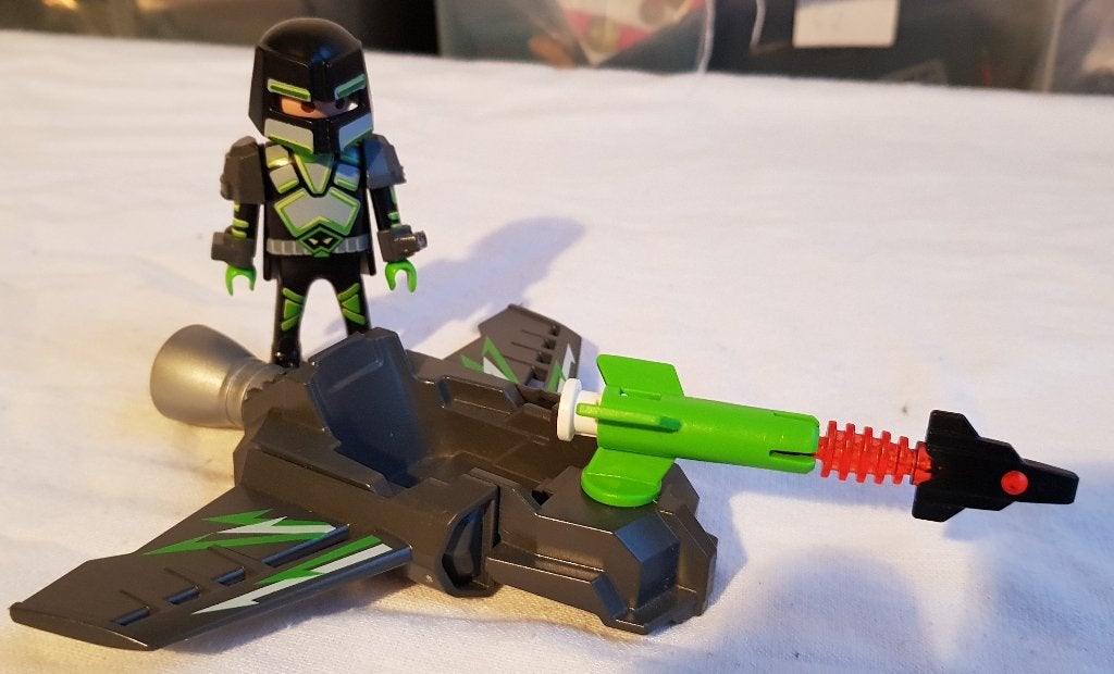 2x Playmobil 5281 Robo Gang Spion met Glider, Kinderen en Baby's, Gebruikt, Losse onderdelen, Overige typen, Ophalen of Verzenden