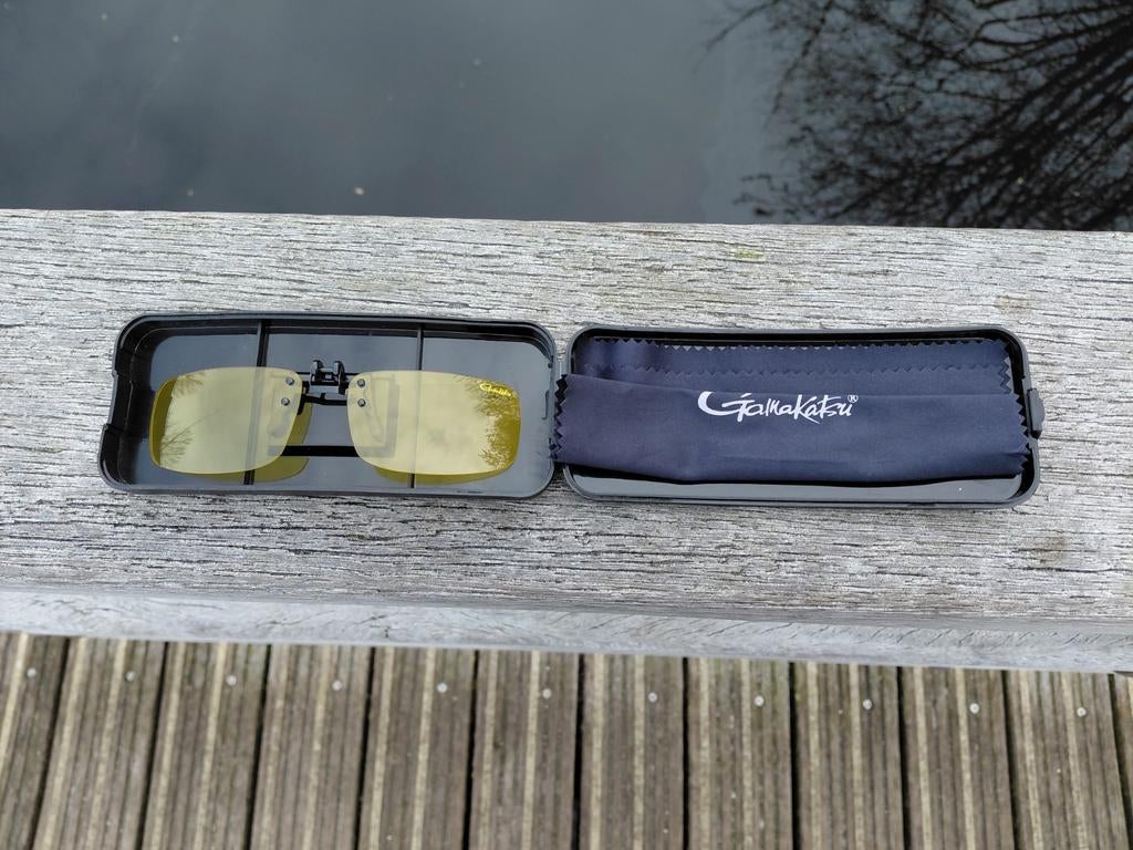 Gamakatsu G-Zonnebril Clip-on Overzet Zonnebril, Overige merken, Zonnebril, Geel, Ophalen of Verzenden