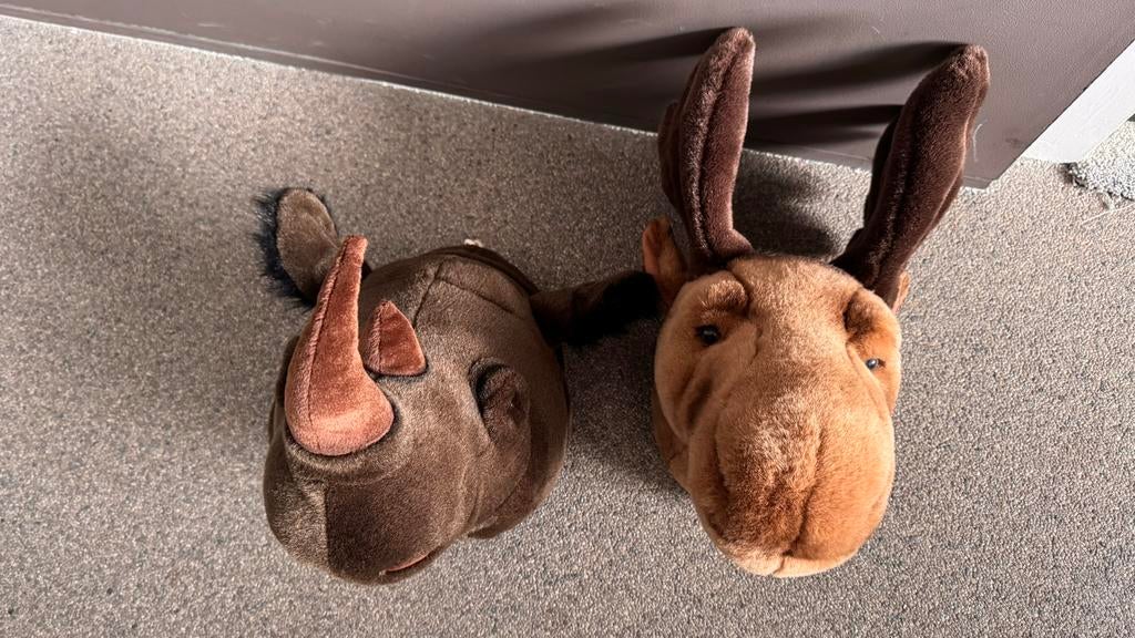 Dieren koppen merk BiBiB & Co, Kinderen en Baby's, Kinderkamer | Inrichting en Decoratie, Ophalen, Zo goed als nieuw, Wanddecoratie