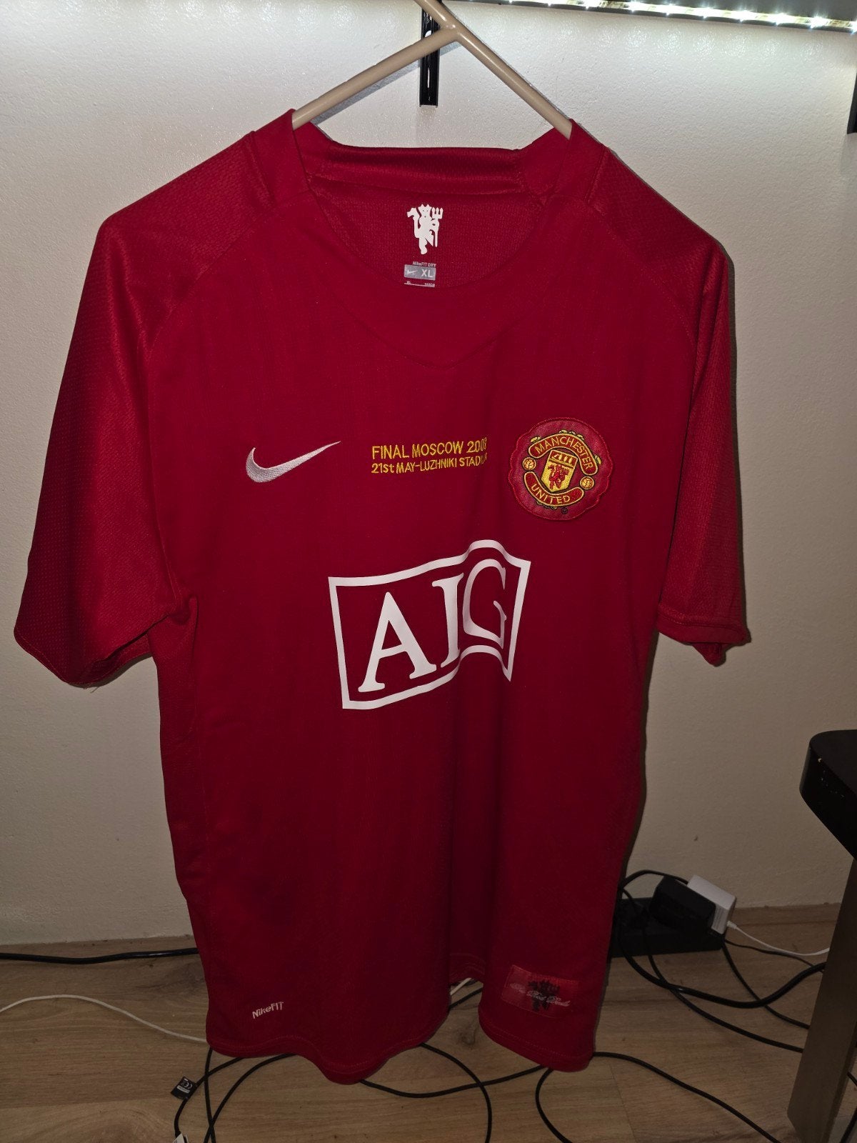 Manchester United Champions League Finale 2008 Ronaldo Shirt, Maat XL, Ophalen of Verzenden, Zo goed als nieuw, Shirt