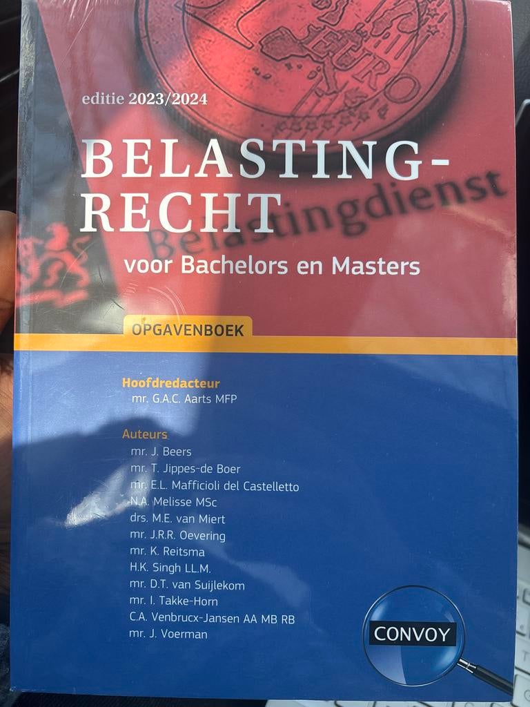 Belastingrecht voor Bachelors en Masters - Opgavenboek, Boeken, Studieboeken en Cursussen, Ophalen of Verzenden, Gamma, Zo goed als nieuw