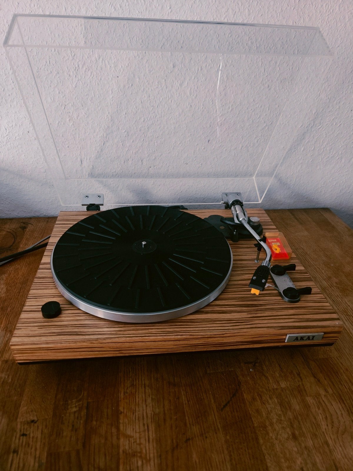 Prachtige Akai AP-100C (geserviced, nieuwe kap, garantie), Ophalen of Verzenden, Refurbished, Platenspeler, Akai