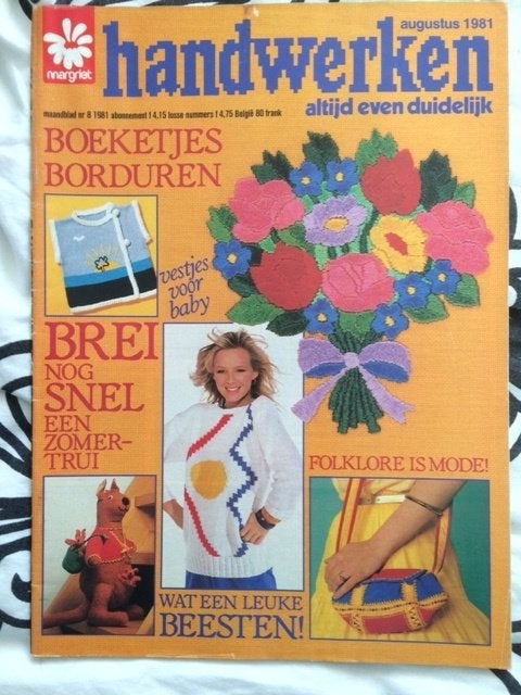 tijdschrift margriet handwerken (later steek) augustus 1981, Boeken, Ophalen of Verzenden, Gelezen, Damesbladen