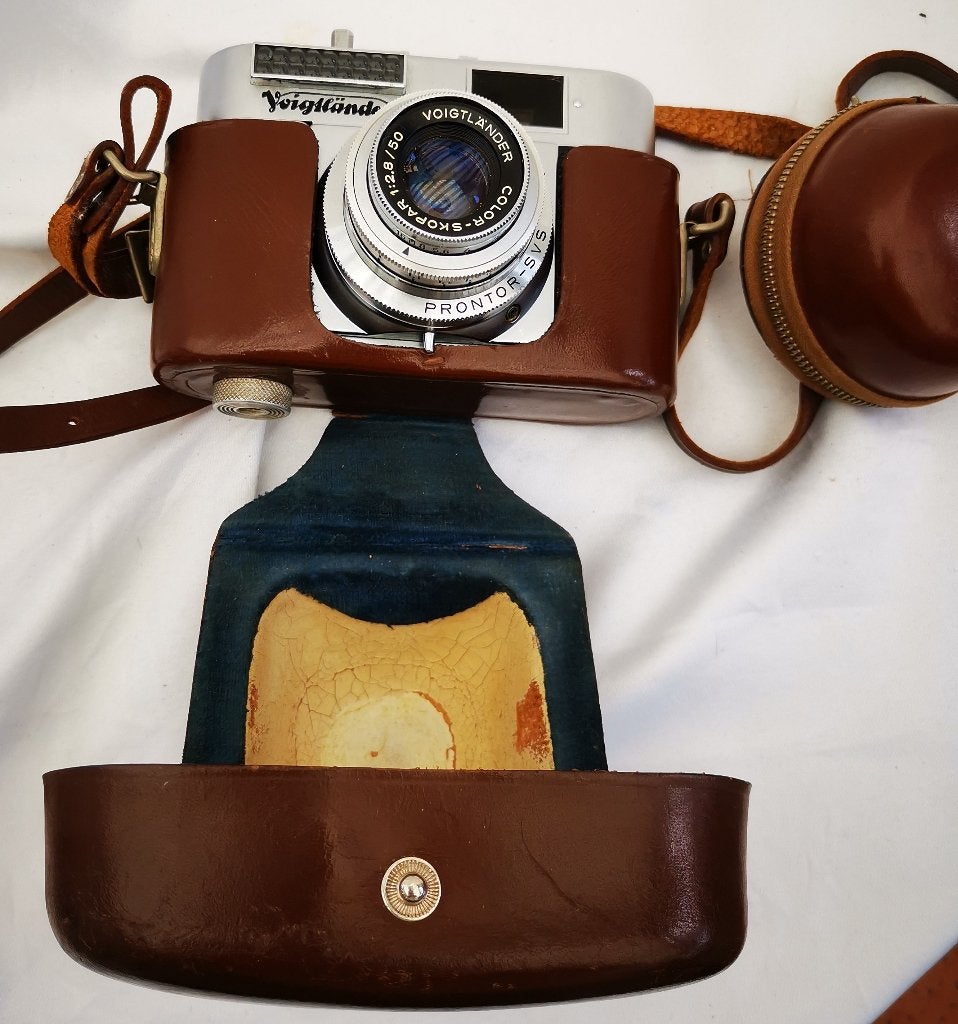 vintage Voigtlander Analoog Camera met filters Color Lens, Ophalen of Verzenden, Gebruikt, Compact, Overige Merken