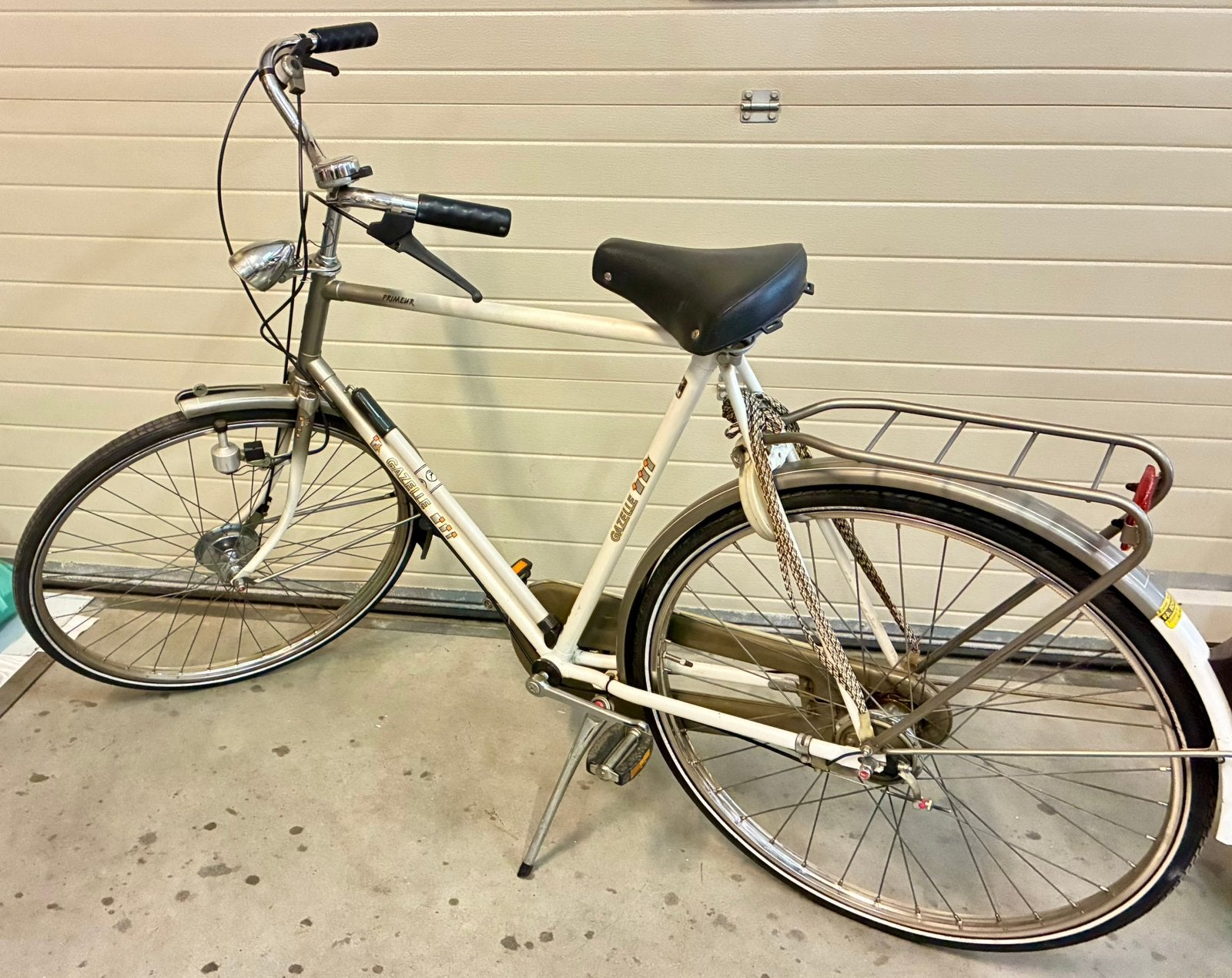 Vintage gazelle  herenfiets kleur wit, 51 tot 55 cm, Ophalen, Velgrem, Jaren '60 of nieuwer