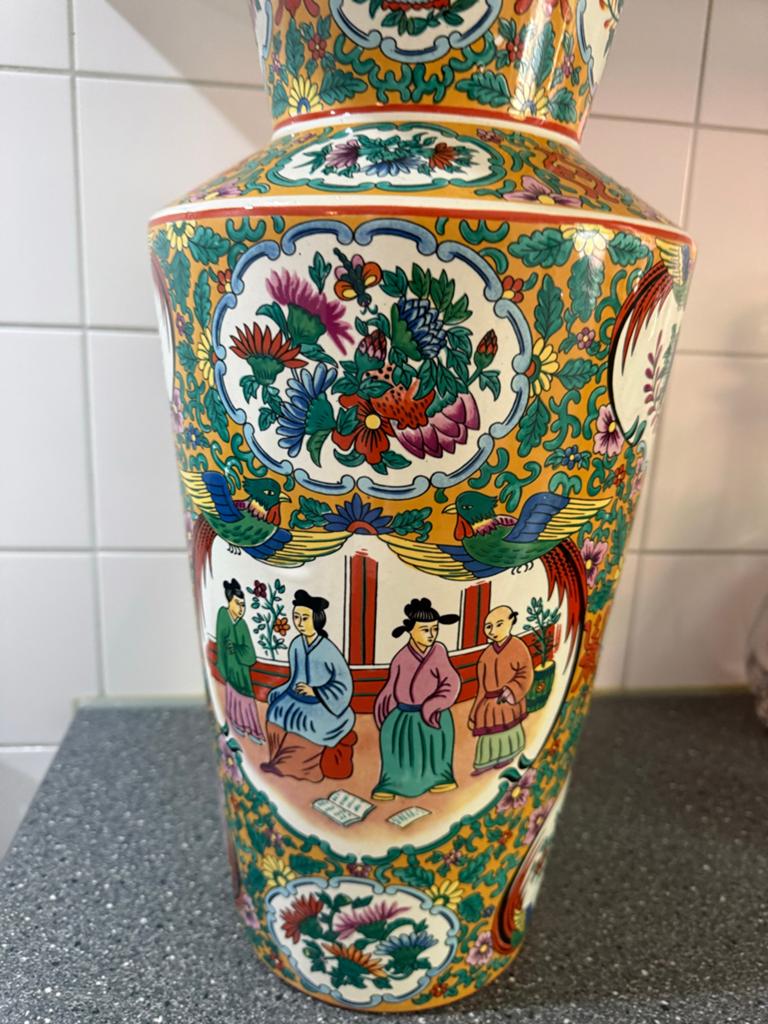 Prachtige antieke Chinese vaas 48cm, Ophalen of Verzenden