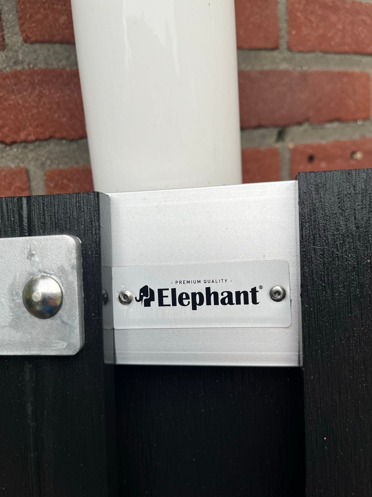Elephant Tuinpoort/tuindeur Zwart kunststof, Tuin en Terras, Tuinhekken en Hekwerk, Ophalen, Met poort, Zo goed als nieuw, Tuinhek