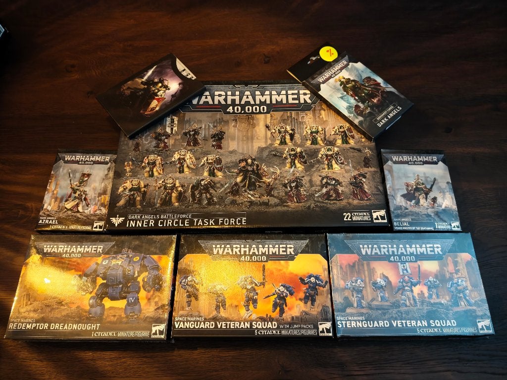 Warhammer 40k Grote verzameling space marines en dark angels, Hobby en Vrije tijd, Ophalen of Verzenden, Zo goed als nieuw, Warhammer