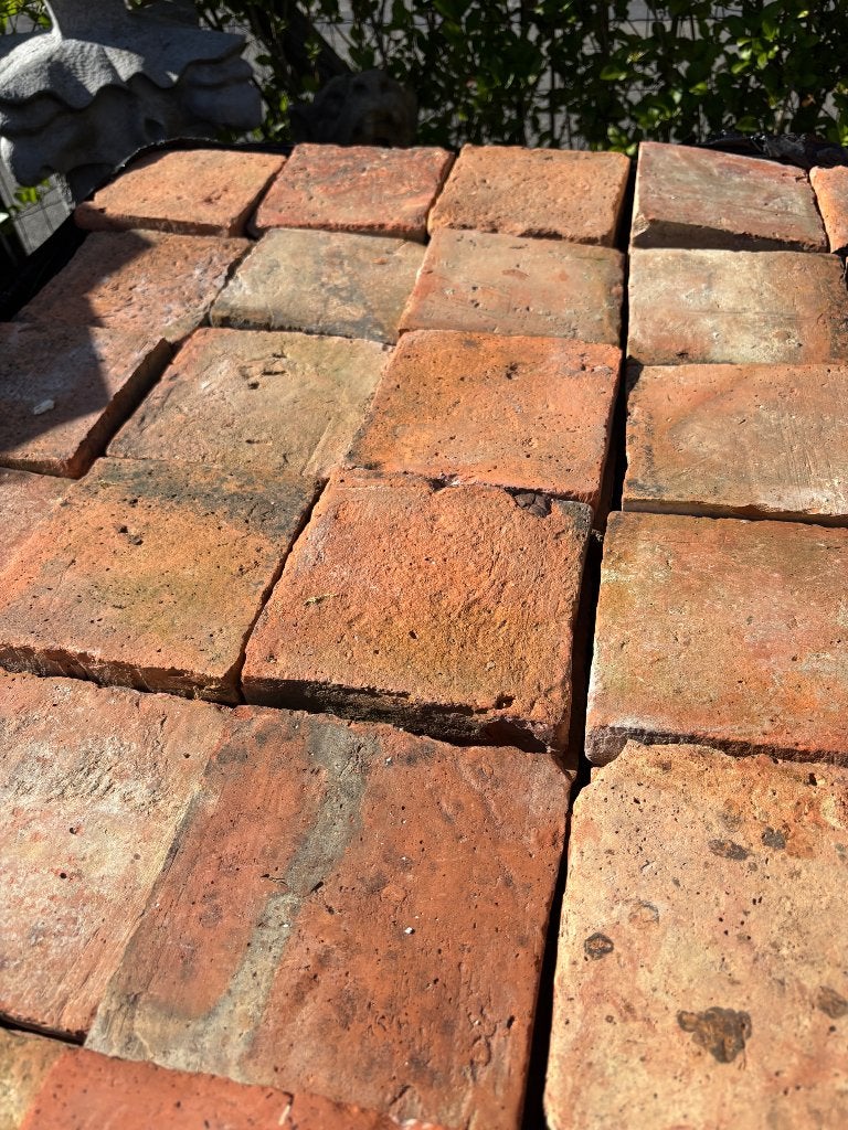 Lot Antieke terracotta tegels. Voor info BELLEN 0474220705, Ophalen