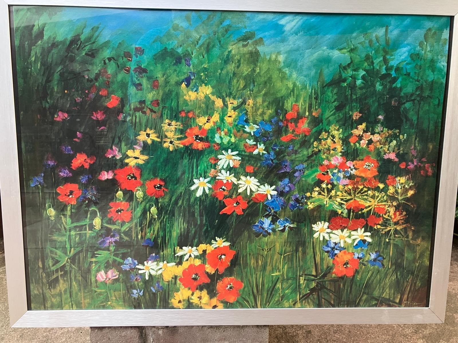 Prachtige ingelijste kunstdruk Maya Wildevuur (Bloemenveld), Antiek en Kunst, Ophalen