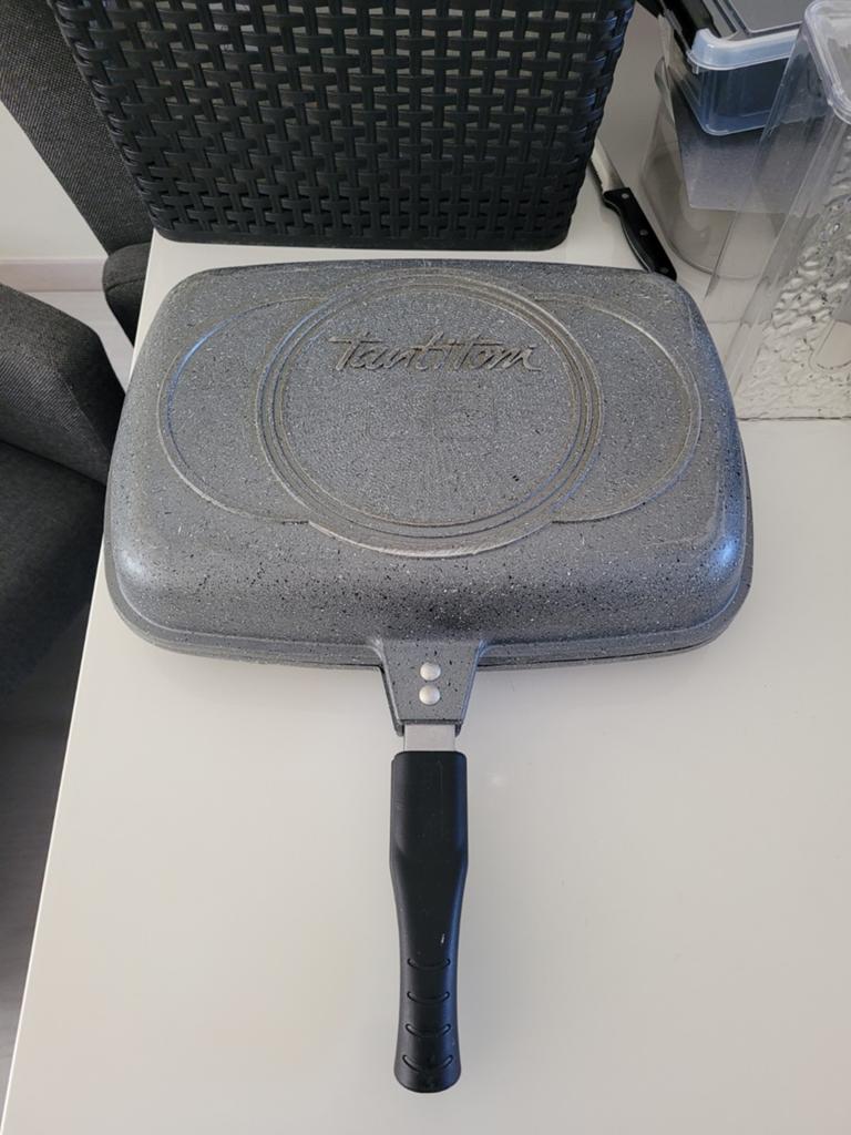 Tantton dubbelzijdige grillpan - Zo goed als nieuw, Ophalen
