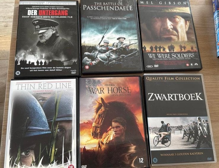 Oorlogsfilms €2 per stuk, Vanaf 16 jaar, Ophalen of Verzenden, Zo goed als nieuw