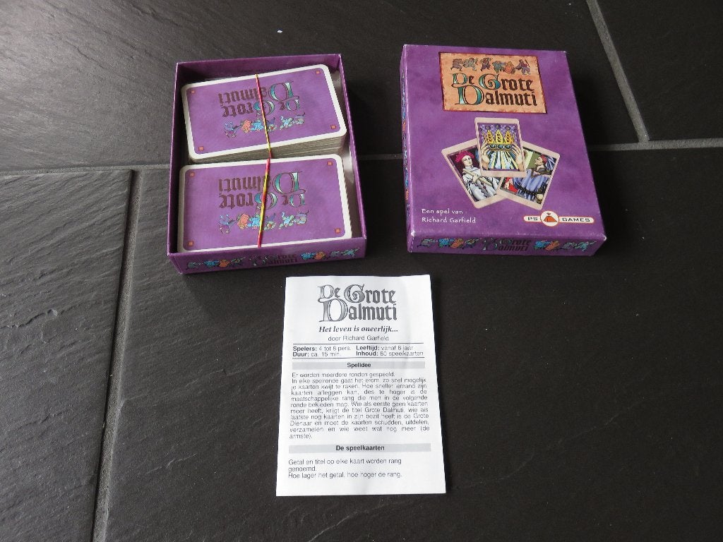 De Grote Dalmuti, kaartspel PS games vanaf 8 jaar, Hobby en Vrije tijd, Ophalen of Verzenden, Gebruikt