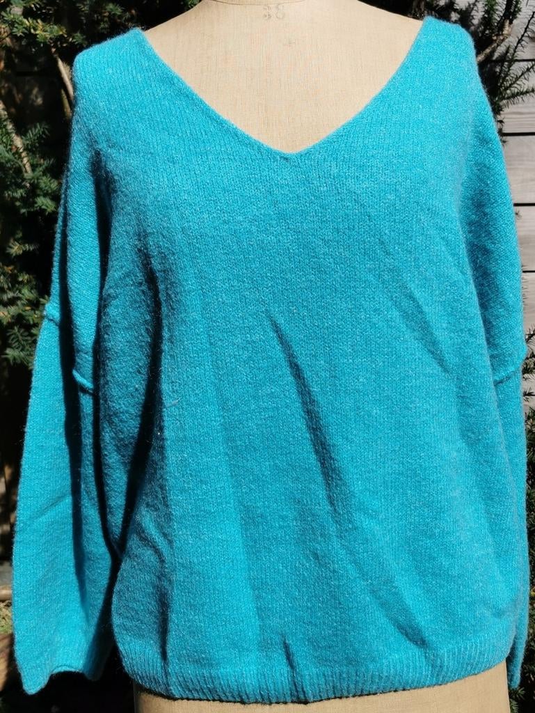 Trui polo sweater retro bohemian vintage ibiza sexy, Ophalen of Verzenden, Zo goed als nieuw, Maat 42/44 (L), Lange mouw