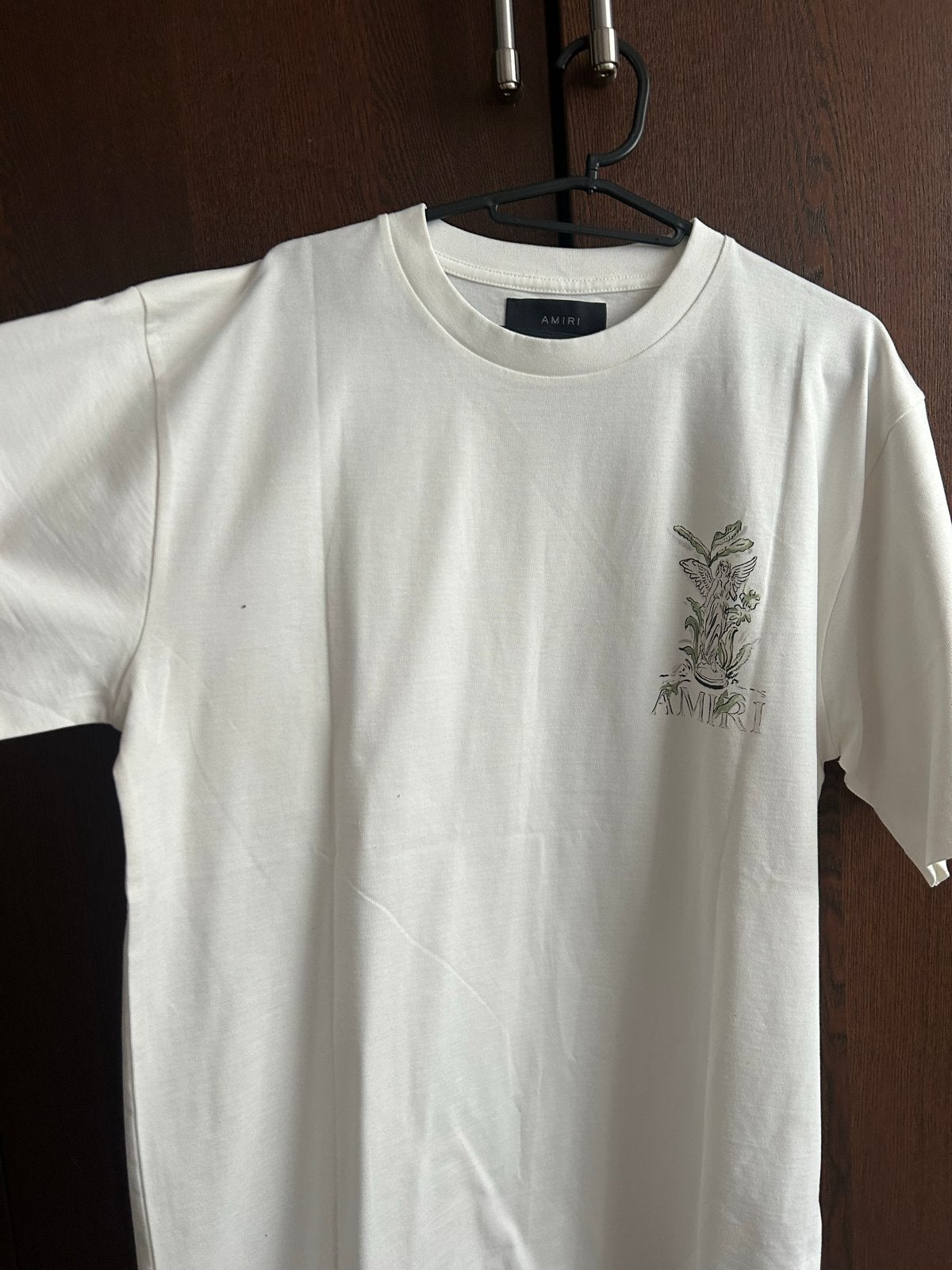 AMIRI T-shirt met engelprint - nieuw, Kleding | Heren, T-shirts, Ophalen of Verzenden, Zo goed als nieuw, Maat 48/50 (M), Wit