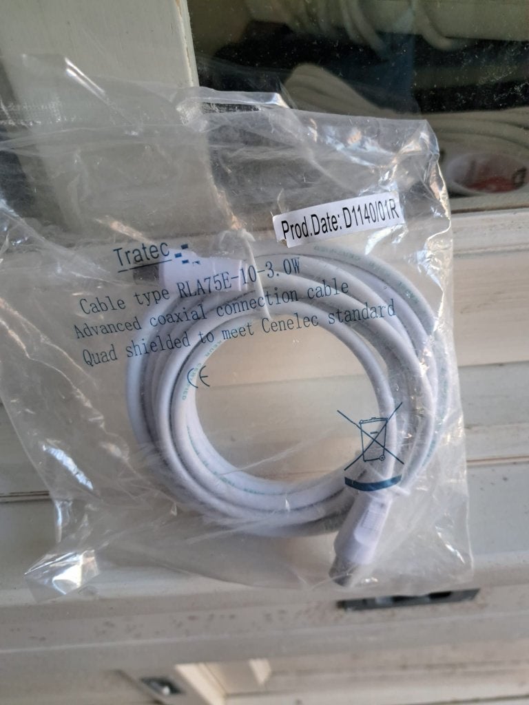 Tratec Coaxiale Kabel RLA75E-10-3.0 W - Nieuw, Ophalen of Verzenden, Nieuw, Minder dan 2 meter, Coaxiale kabel