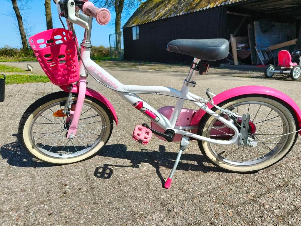 B'Twin meisjesfiets 16 inch, Ophalen, Gebruikt, 16 inch