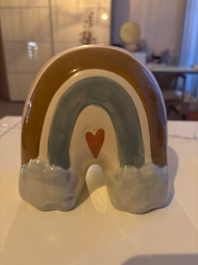 Regenboog spaarpot met hartje, Ophalen of Verzenden, Zo goed als nieuw