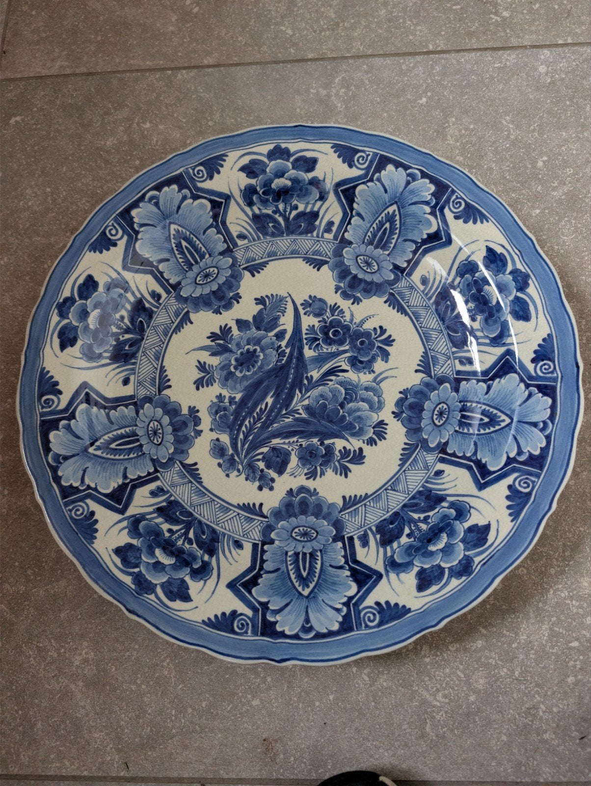 Antiek Delfts Blauw Wandbord - Handgeschilderd, Ophalen