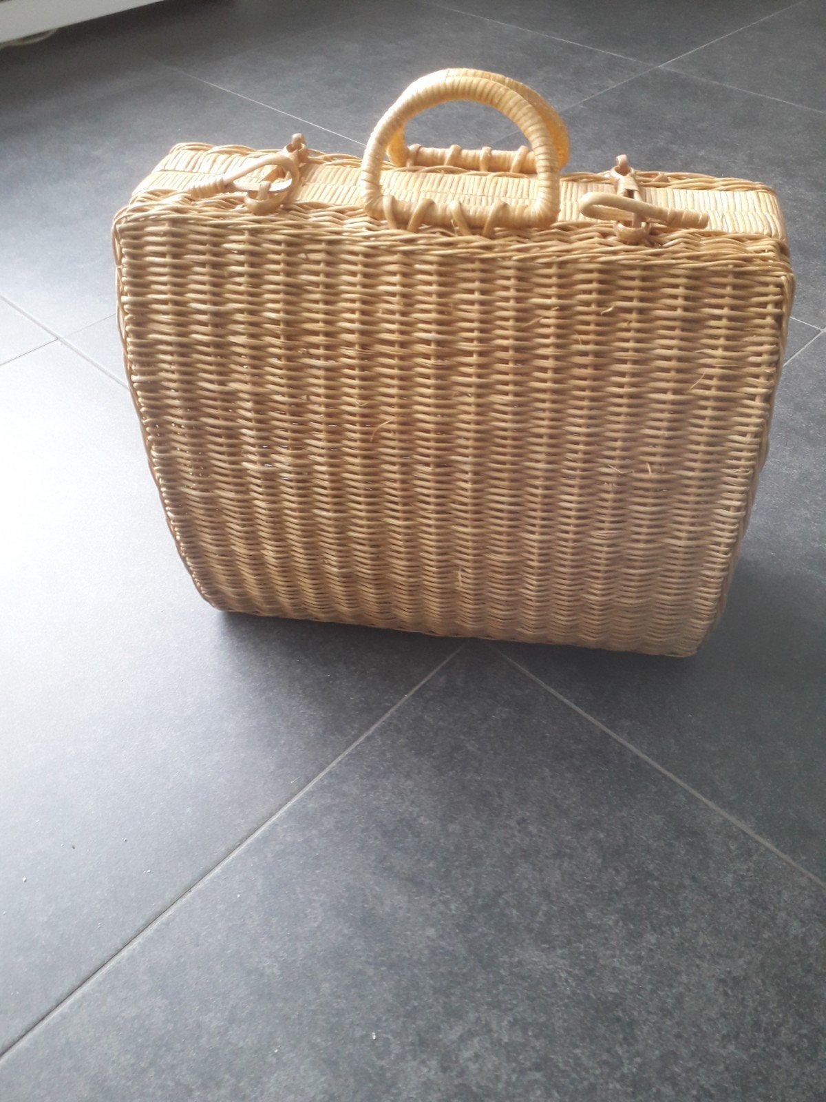 Rotan opbergkoffer 40x34 cm - Goede staat, Huis en Inrichting, Overige materialen, Minder dan 50 cm, Gebruikt, Minder dan 50 cm