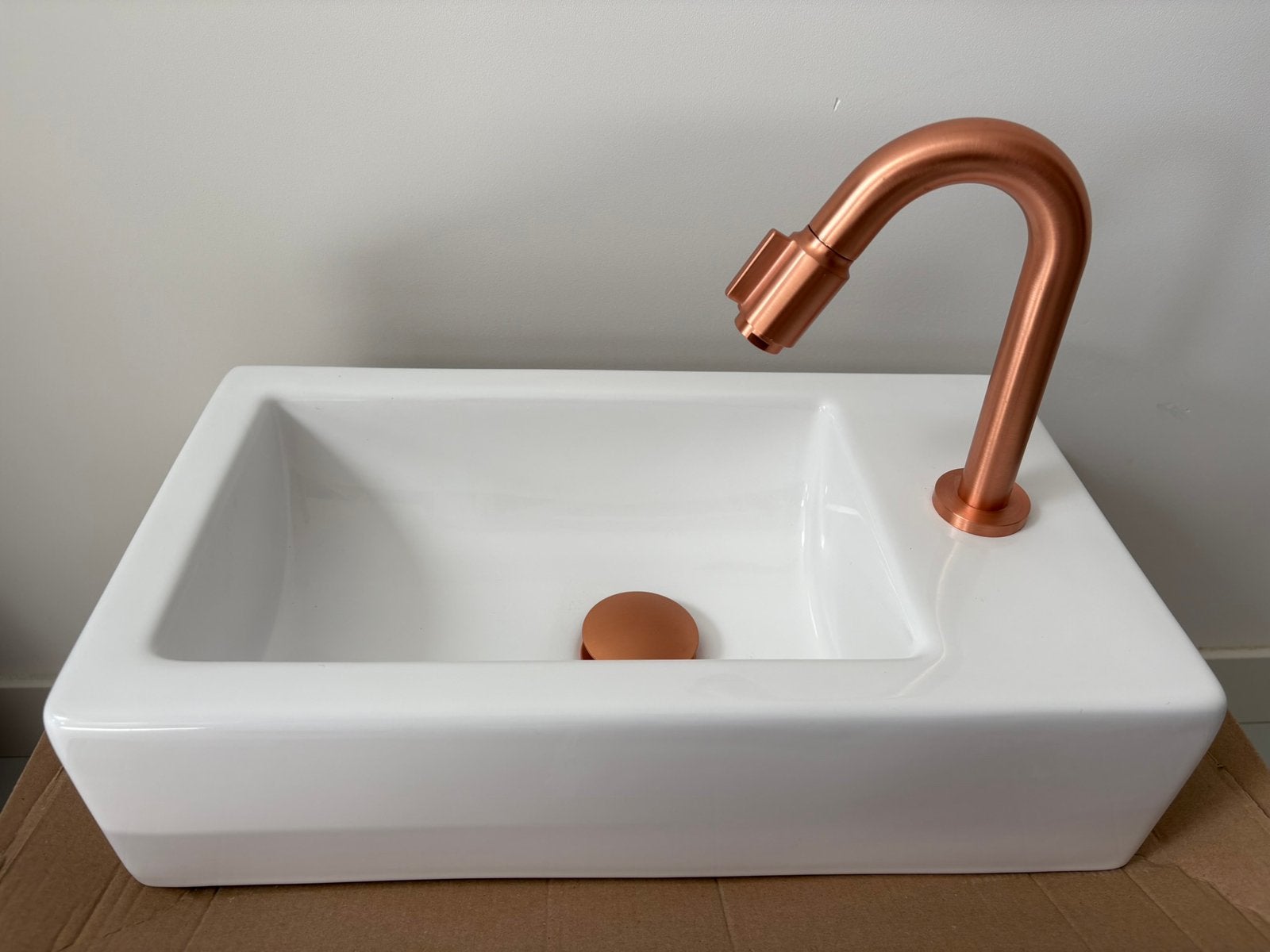 Fonteinset toilet fontein Qisani koper mat, Ophalen, Nieuw, Koper, Toilet