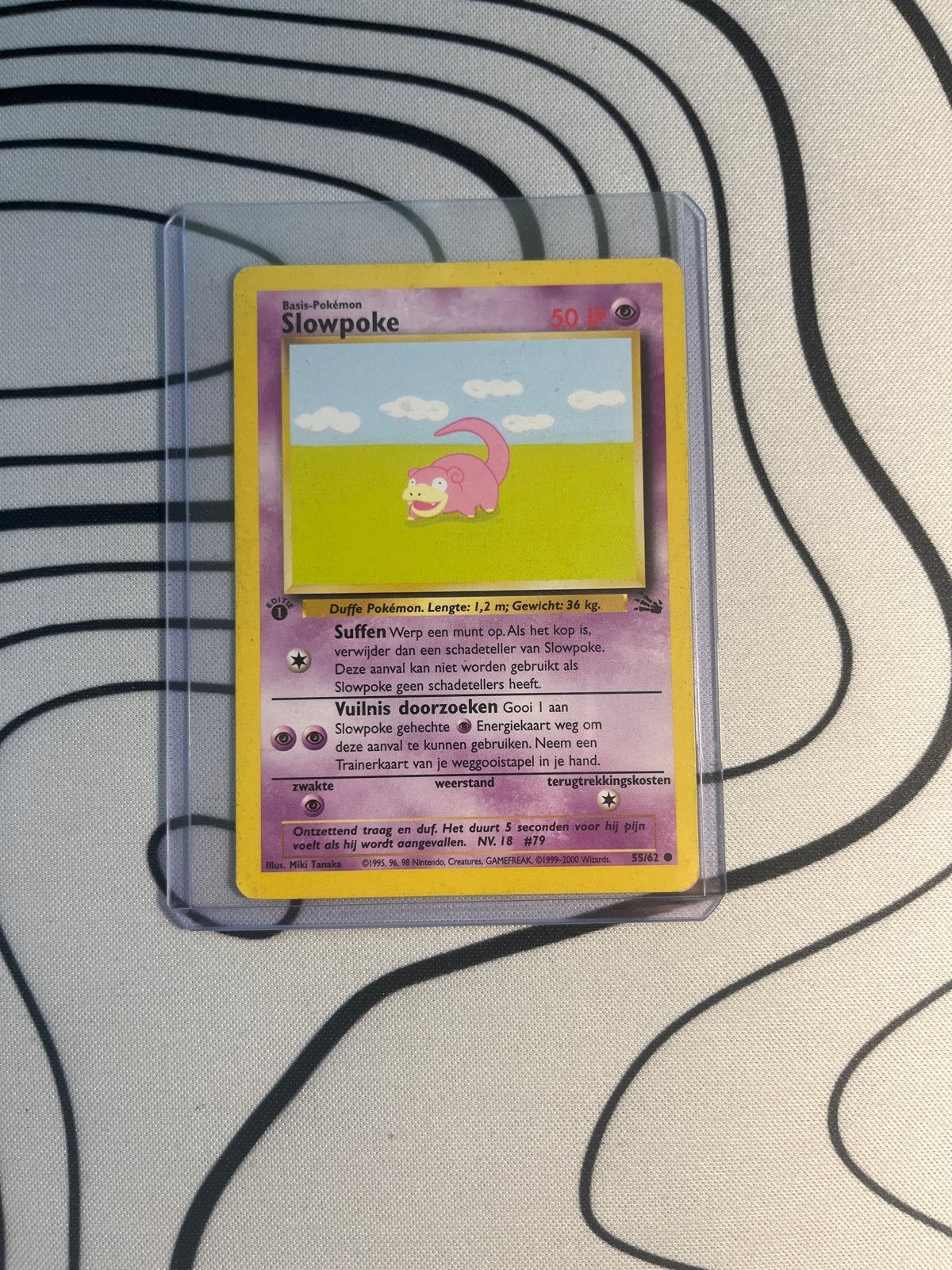 Pokémon Kaart: Slowpoke (Basis-Pokémon), Ophalen of Verzenden, Gebruikt, Losse kaart