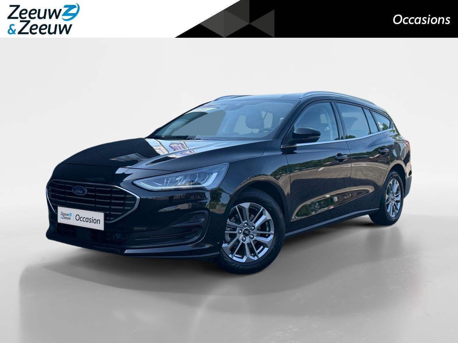 Ford Focus Wagon 1.0 EcoBoost Hybrid Titanium | 1e Eigenaar, Auto's, Euro 6, Zwart, Origineel Nederlands, Handgeschakeld