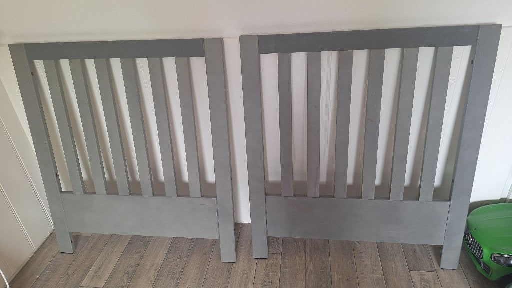 Babybox grijs met lade, Ophalen, Gebruikt, In hoogte verstelbaar