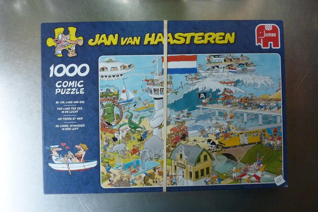 puzzel Jan van Haasteren Ter land, ter zee, in de lucht, Ophalen, 500 t/m 1500 stukjes, Gebruikt, Legpuzzel