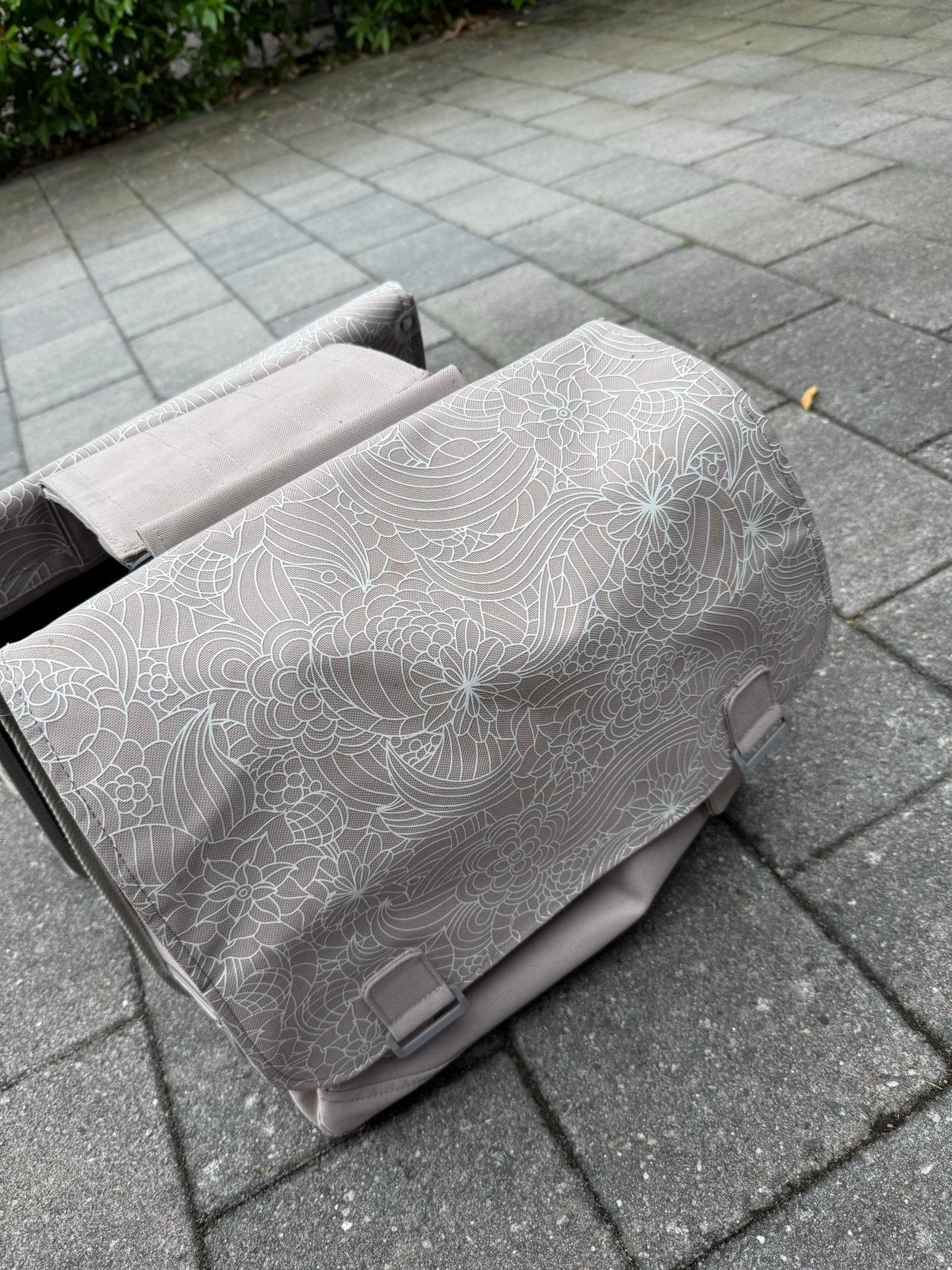 Nieuwe dames fietstassen Beige met print, Ophalen, Nieuw