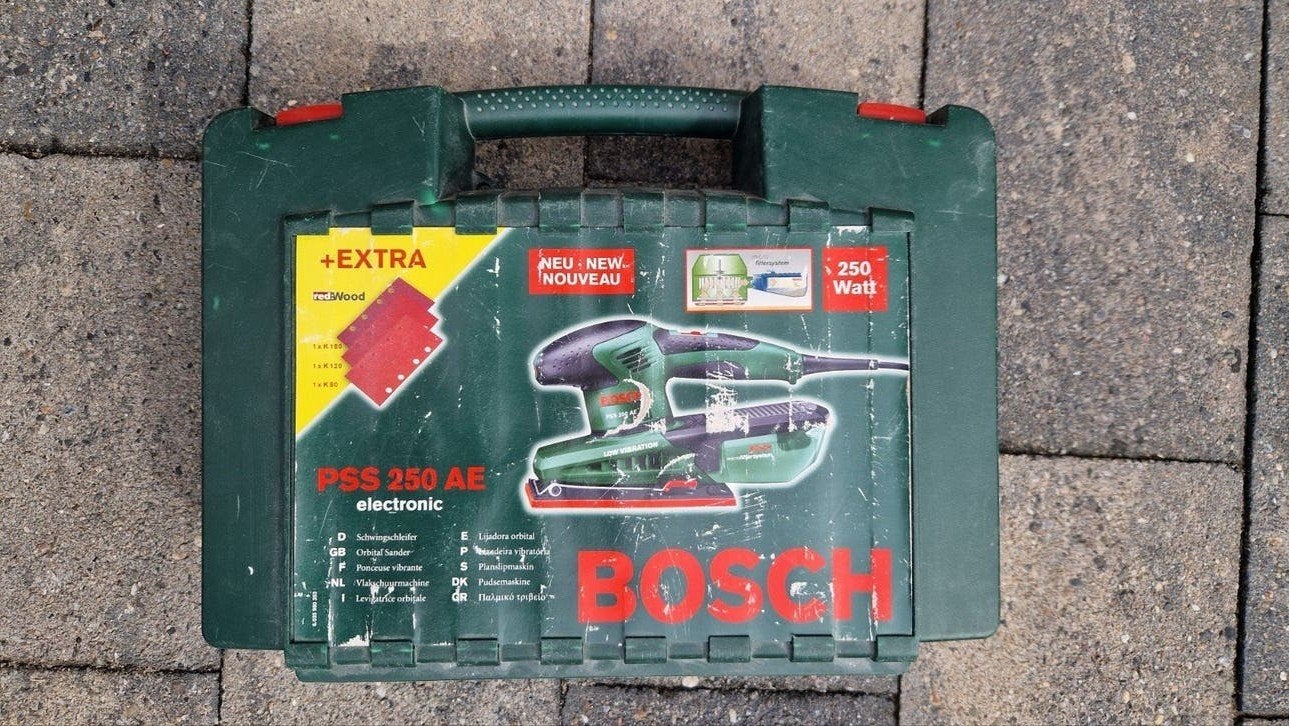 Bosch vlak schuurmachine, Ophalen of Verzenden, Gebruikt, Minder dan 600 watt, Vlakschuurmachine