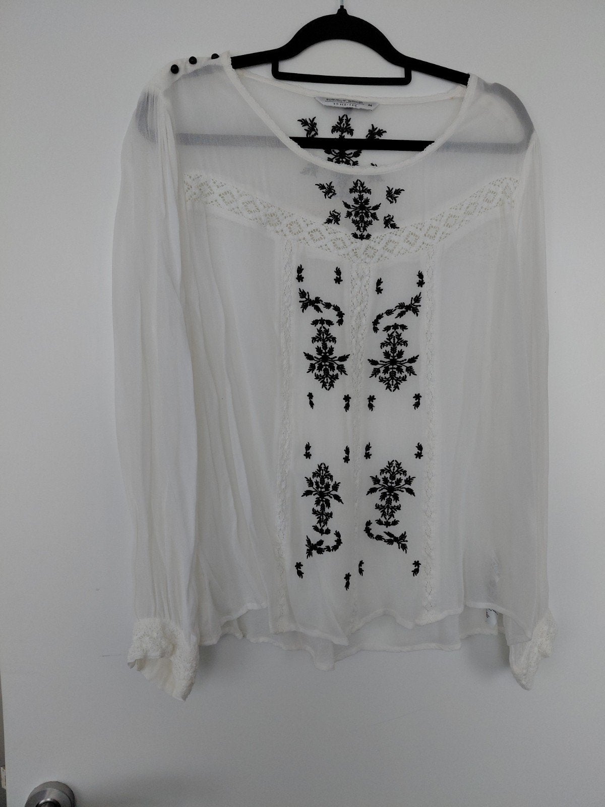 Te Koop: SUMMUM Blouse,  mt 46. Crèmekleurig., Summum, Ophalen of Verzenden, Zo goed als nieuw, Maat 46/48 (XL) of groter