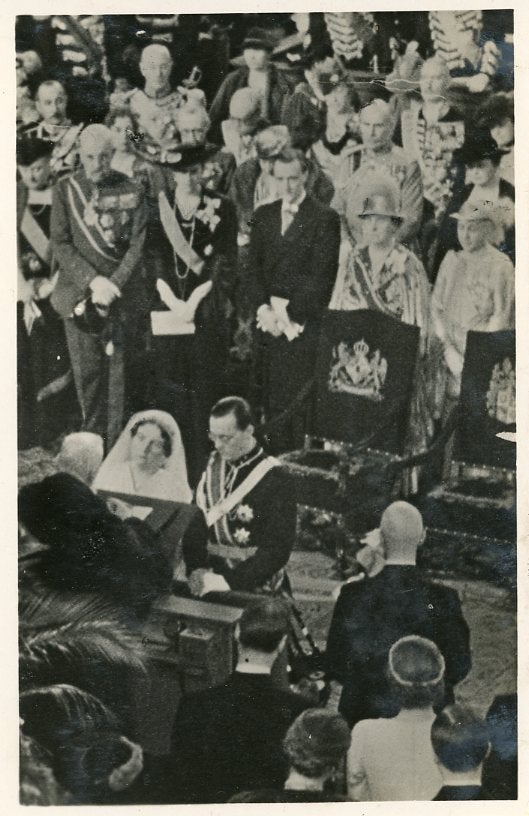 HUWELIJK JULIANA en BERNHARD 1937 (DR164), Verzamelen, Koninklijk Huis en Royalty, Verzenden, Gebruikt, Nederland, Kaart, Foto of Prent
