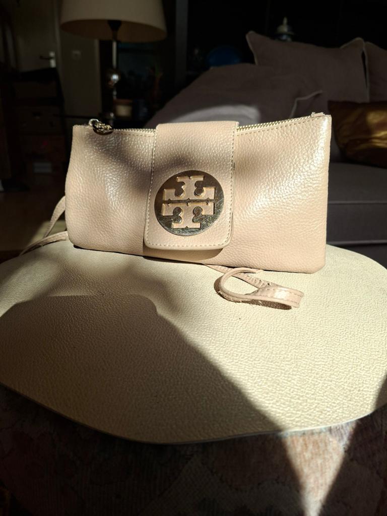 Leren cross-over tasje camel kleur izgs, Ophalen of Verzenden, Bruin, Schoudertasje
