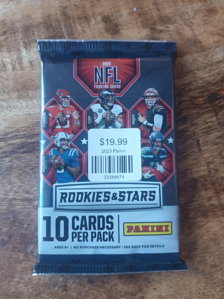 2023 Panini Rookies & Stars NFL Trading Cards Pakket, Ophalen of Verzenden, Nieuw, Buitenlandse clubs, Poster, Plaatje of Sticker