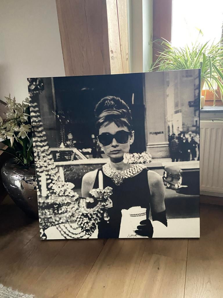 Audrey Hepburn Canvas Schilderij - Stijlvolle Wanddecoratie, Ophalen