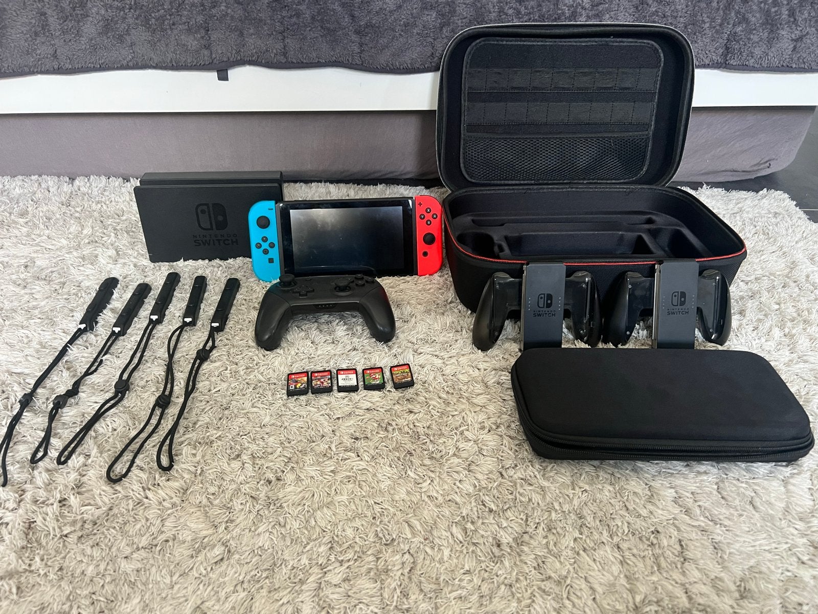 Nintendo Switch met games en 3 controllers, Ophalen of Verzenden, Switch Original, Met 3 controllers of meer, Gebruikt