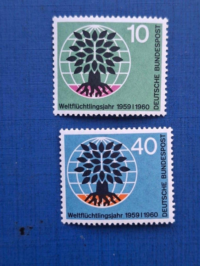 Postzegel Dui 1960 PF serie Wereldvluchtelingenjaar 12-08, Ophalen of Verzenden, BRD, Postfris