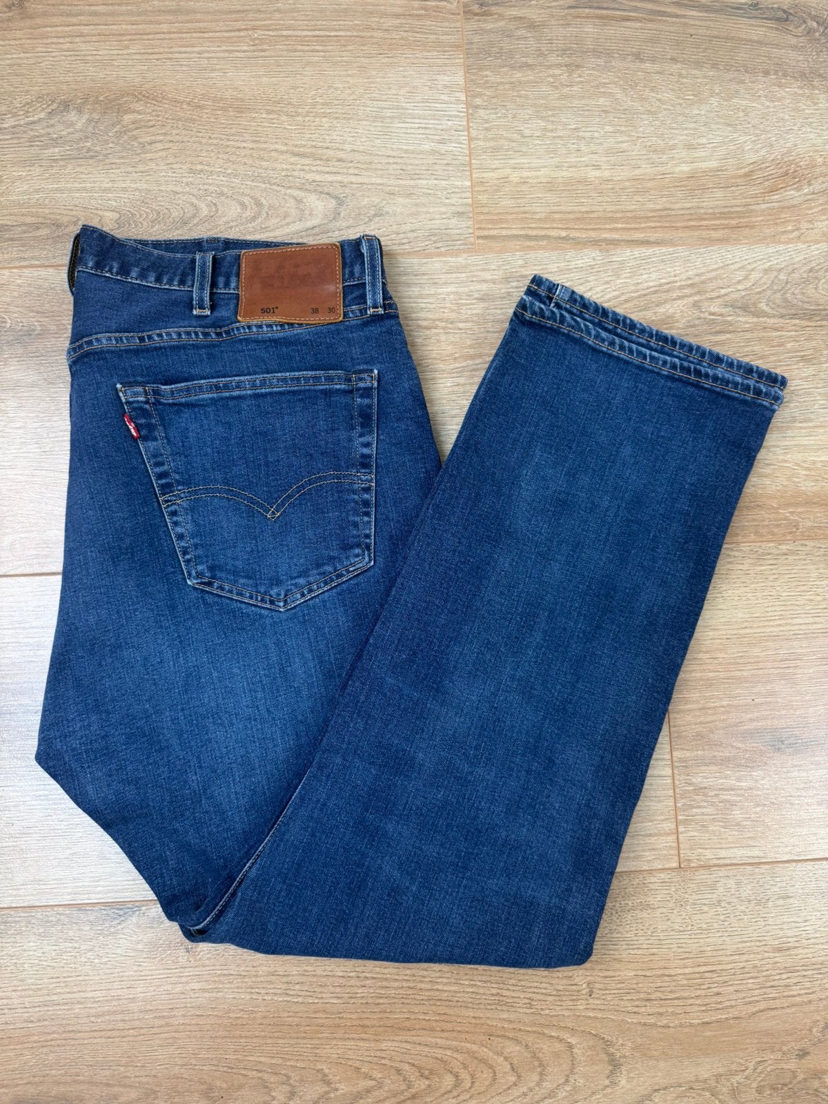 Levi’s 501 Jeans Donkerblauw W38 L30, Ophalen of Verzenden, Zo goed als nieuw, Blauw, W36 - W38 (confectie 52/54)