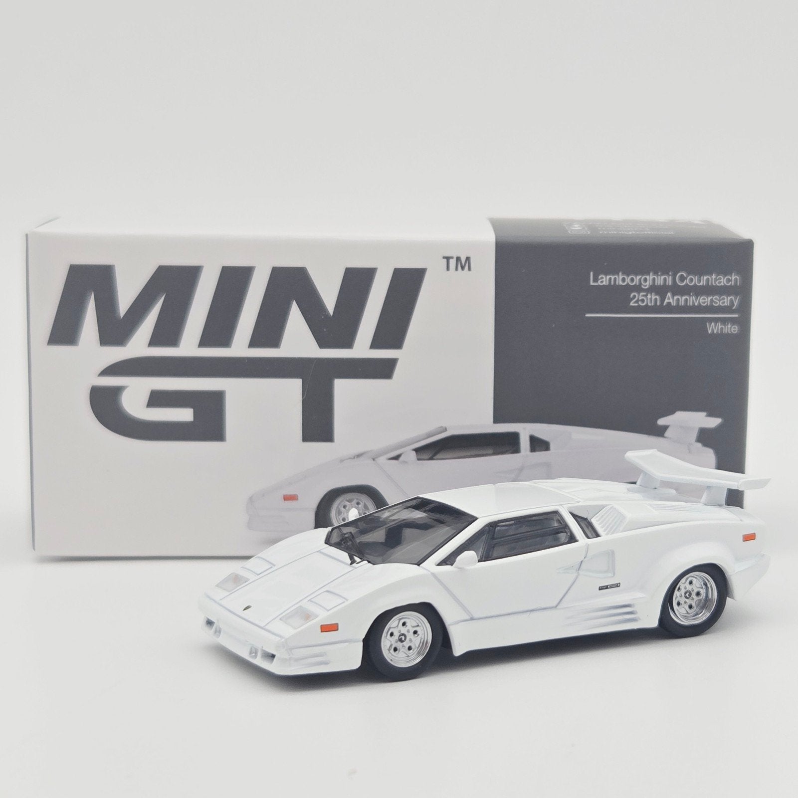 Mini Gt – 1989 Lamborghini Countach 25th Anniversary, white, Mymodelcar@outlook.com, Auto, Ophalen of Verzenden, Mini gt