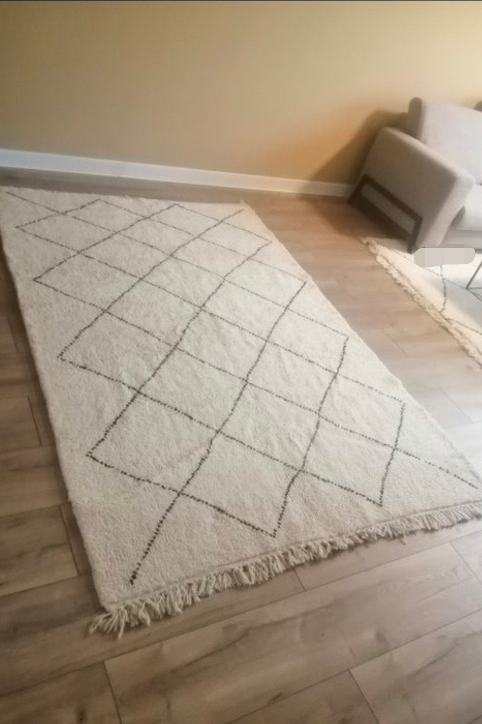 Echt Beni Ourain Berber Tapijt (165x256) - Handgeknoopt, Gebruikt, 100 tot 150 cm, 200 cm of meer, Ophalen of Verzenden
