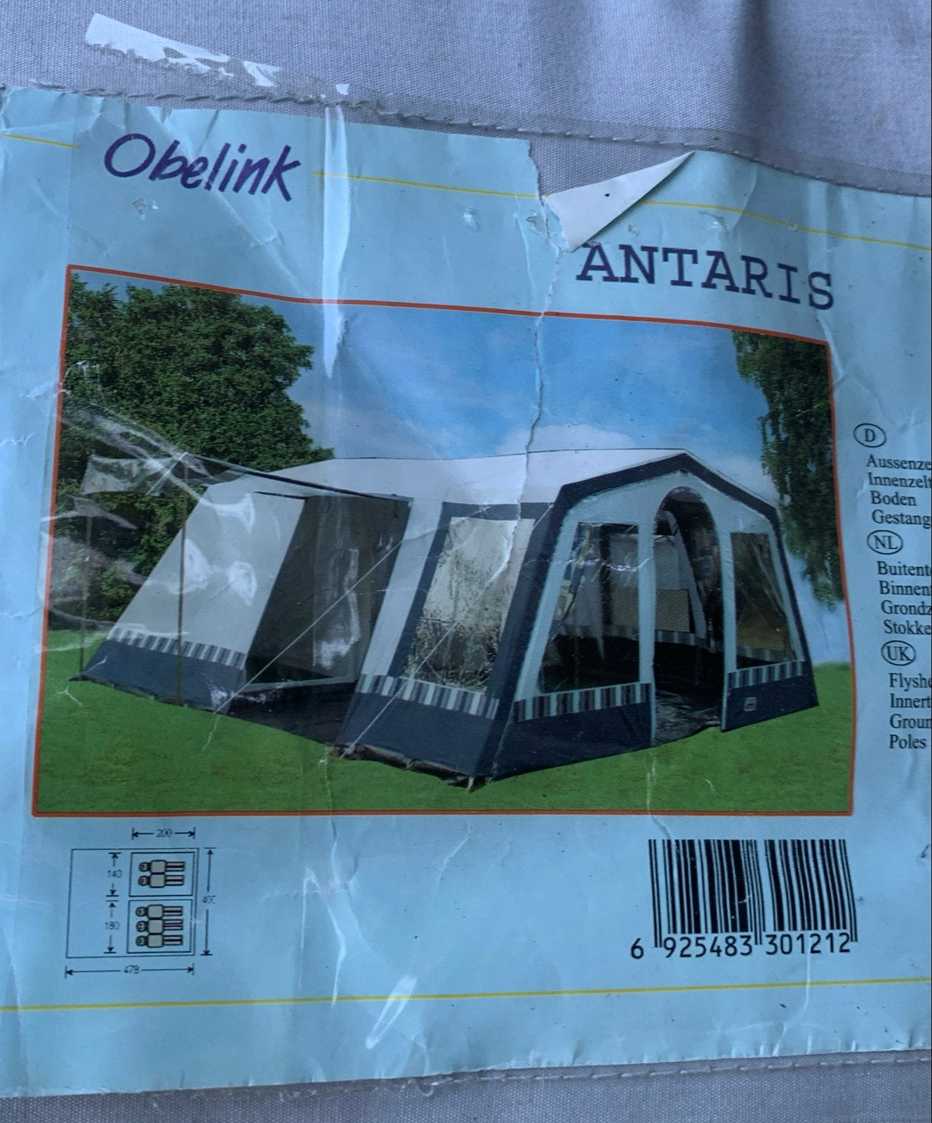 Obelink 5-persoons bungalowtent - Zo goed als nieuw, Ophalen of Verzenden, Zo goed als nieuw, Tot en met 5
