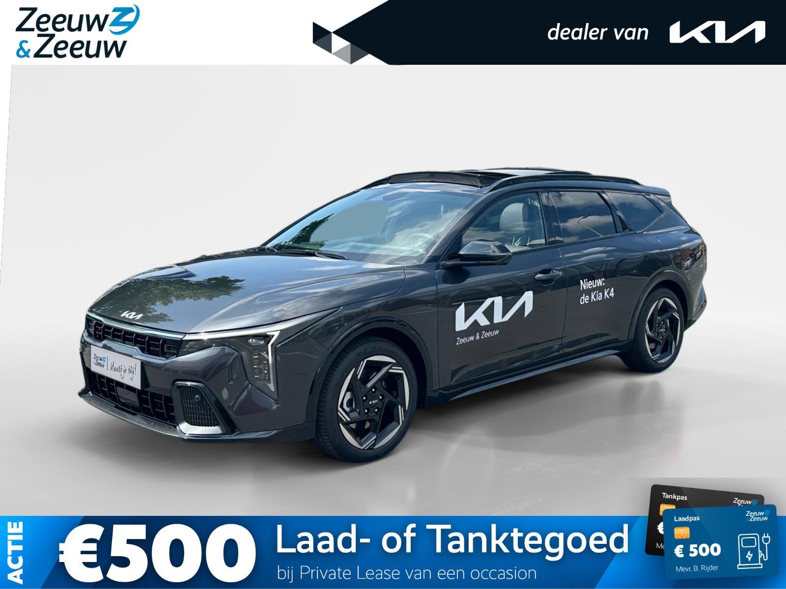 Kia K4 Sportswagon 1.0 T-GDi MHEV GT-Line Launch Edition Aut, Auto's, Origineel Nederlands, 1405 kg, Zilver of Grijs, 500 kg